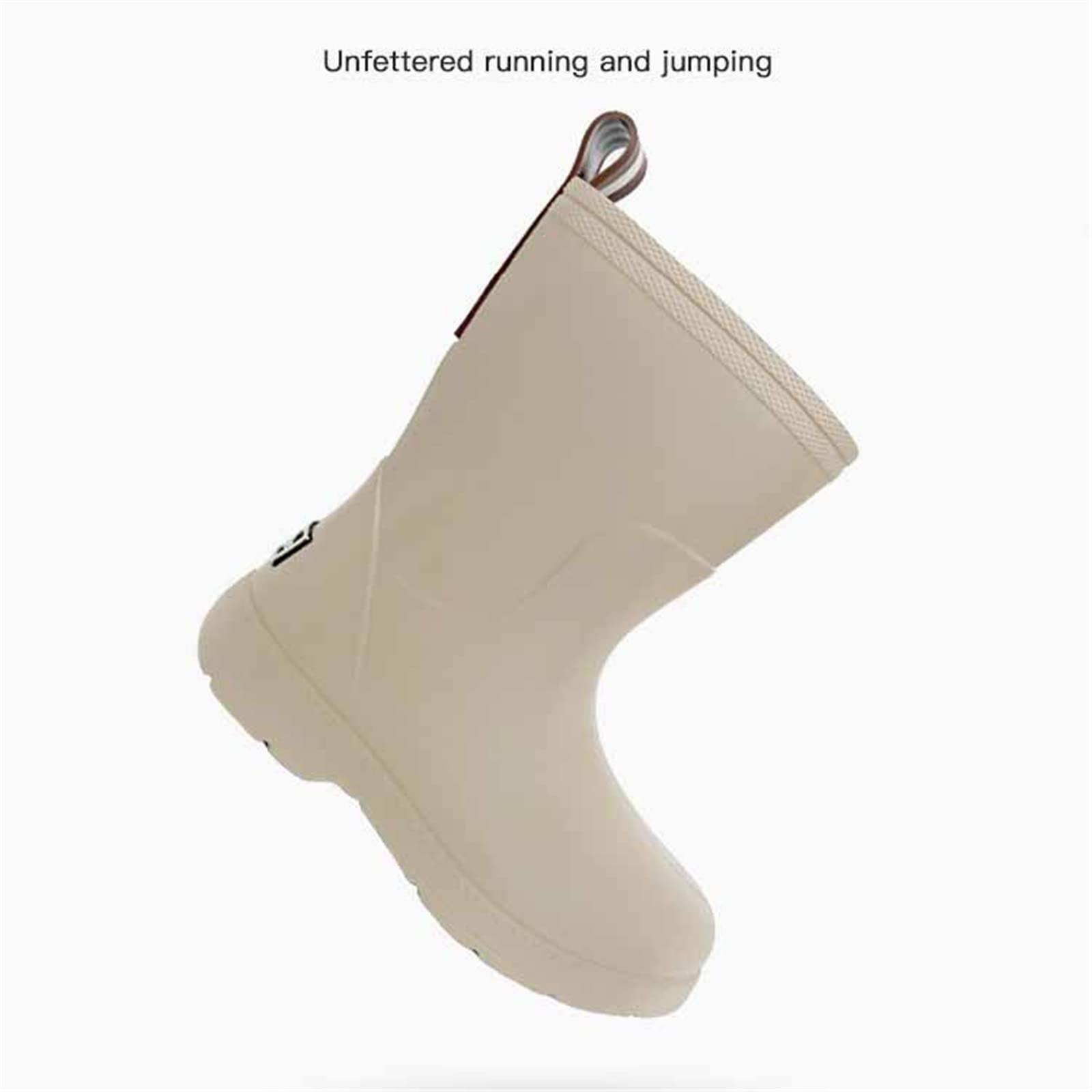 IWIHMIV Boys Rubber Rain Boots Girls Non Slip Rain Boots Lightweight Casual Rain Shoes for Toddler and KidB1.5