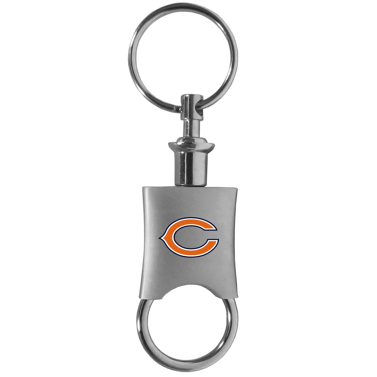 Siskiyou Siskiyou Sports NFL Chicago Bears Mens Leather Tri-fold Wallet & Valet Key Chain, Black, One Size