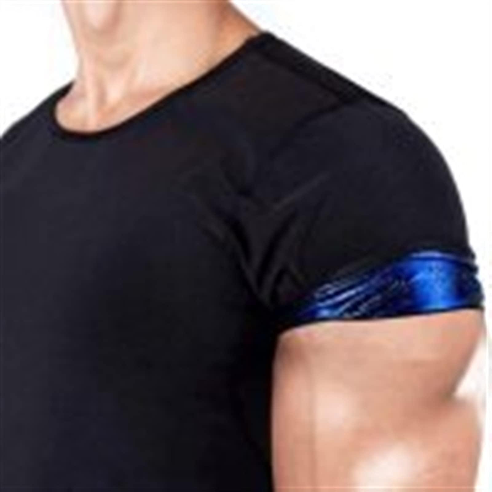 LIYUN LIYUN Men Women Sauna Heat Trapping T Shirt Training Waist Shaper Short Sleeve Shirts Training Sauna Sweat Vest for Men Waist Shape Short Sleeve Sauna Suits (Color : Men, Size : 3X-Large)