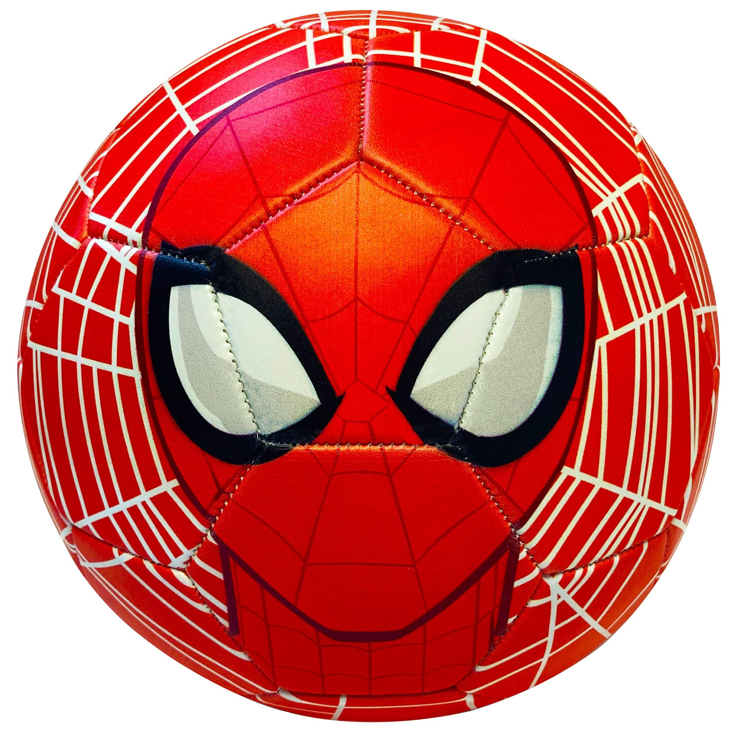 Capelli Sport Capelli Sport Marvel Spider-Man Soccer Ball, Mask and Webs Design Youth Kids Futbol, Multi, Size 5, Red Combo
