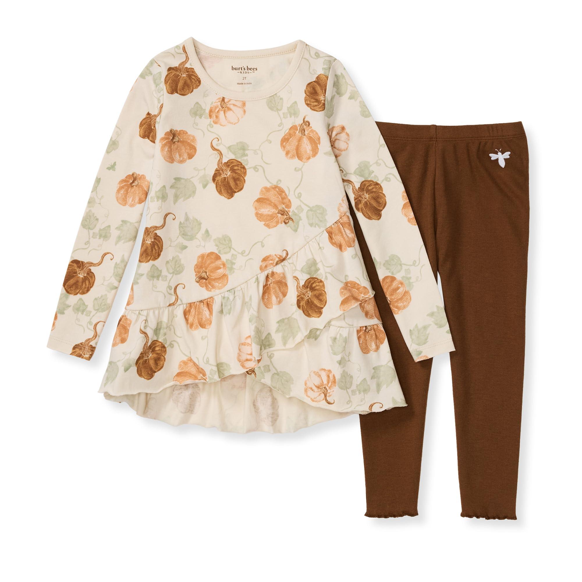Burt's Bees Baby Burt's Bees Baby - Baby Girls Top and Pant Set, Tunic and Leggings Bundle, 100% Organic Cotton