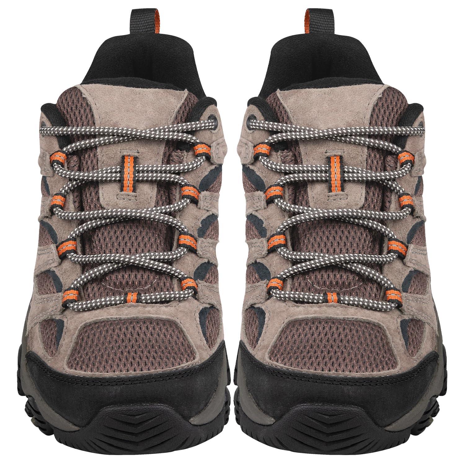 Endoto Endoto Shoelaces for Merrell Moab Boots Replacement Round Shoe Laces Hiking Running Shoes Strings(Color:Taupe&KhakiCombo,Size:56Inch)