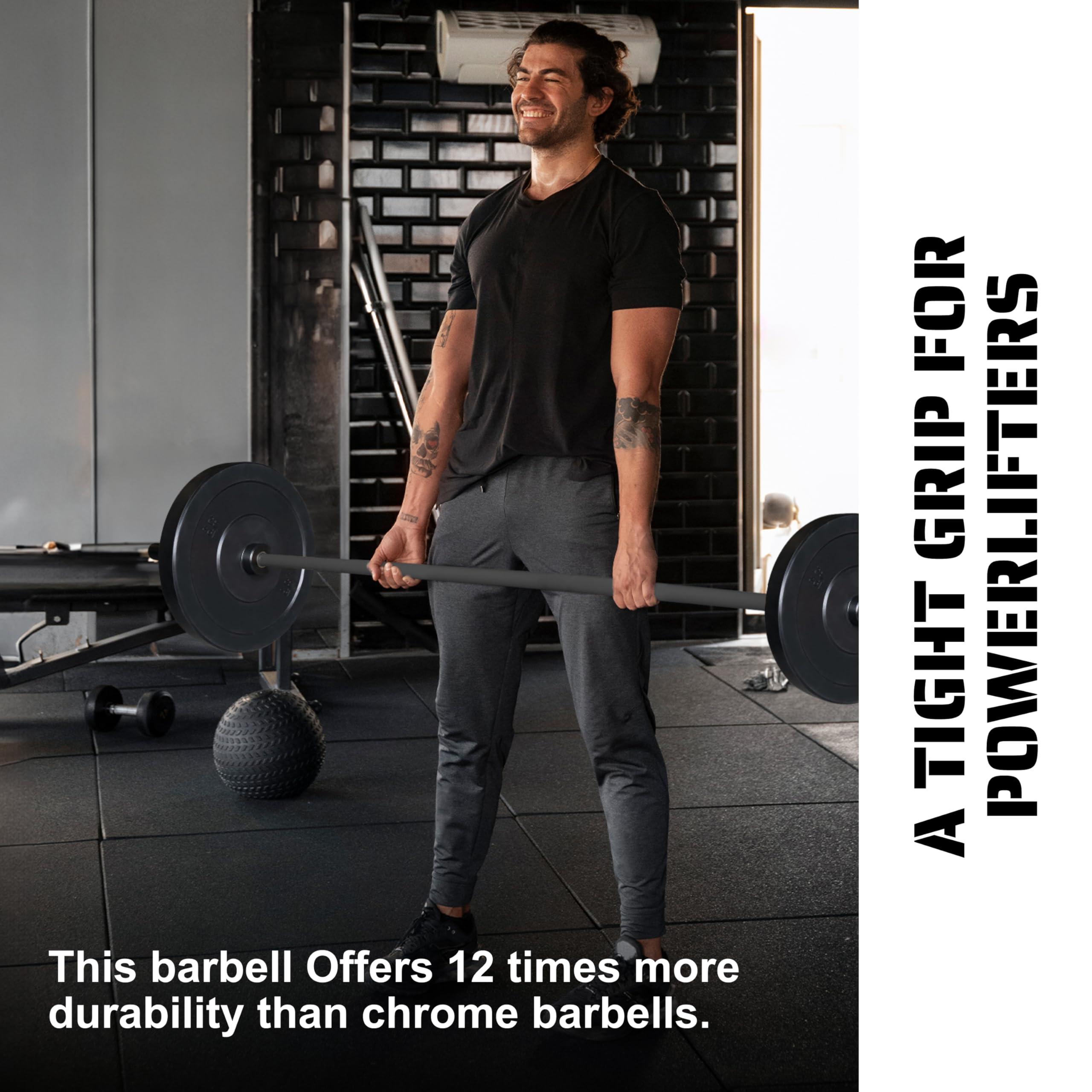 TRIBE WOD Tribe WOD Olympus Barbell Bar & Weight Bar - Bend-proof - For Men and Women - For Home or Gym - Multipurpose Cerakote Weightlifting Barbell - Barbell and Weight Set - Terra Cotta