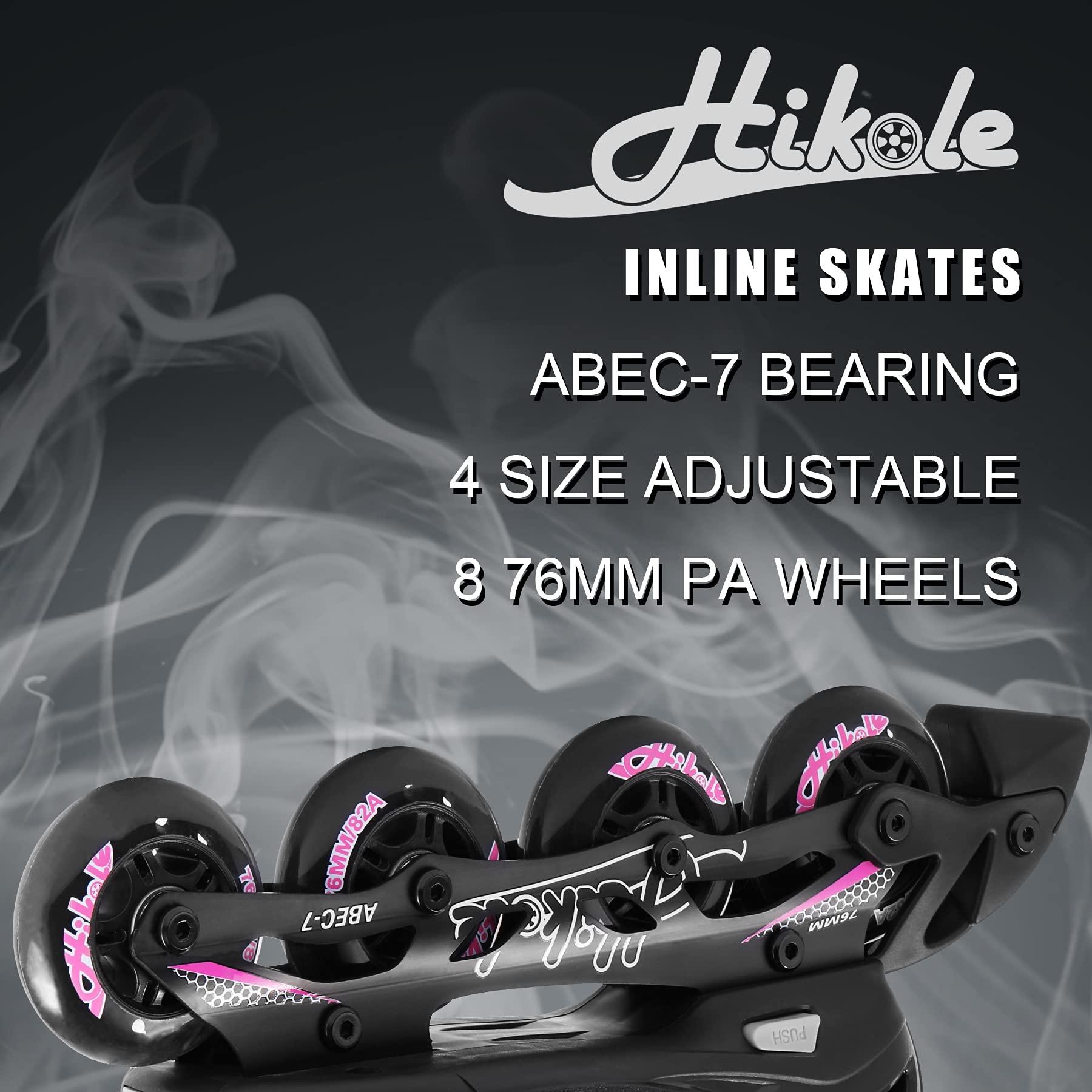 Hikole Hikole Adjustable Inline Skates for Kids and Adults,Outdoor Roller Blades Skates for Girls and Boys, Breathable Adult Female Roller Fitness Blades