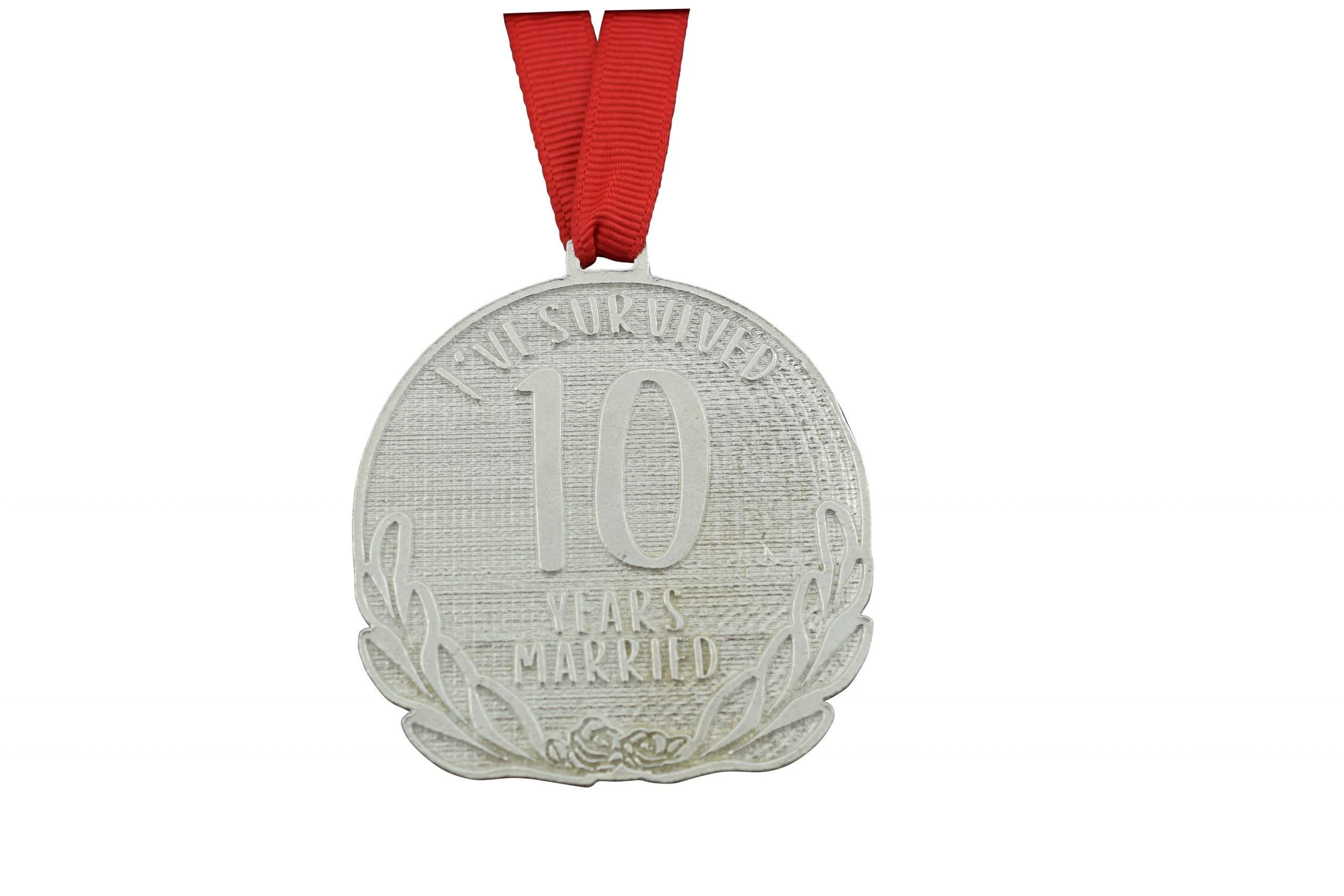 Pirantin Pirantin 10th Anniversary Medal Ive Survived 10 Year Married Medal