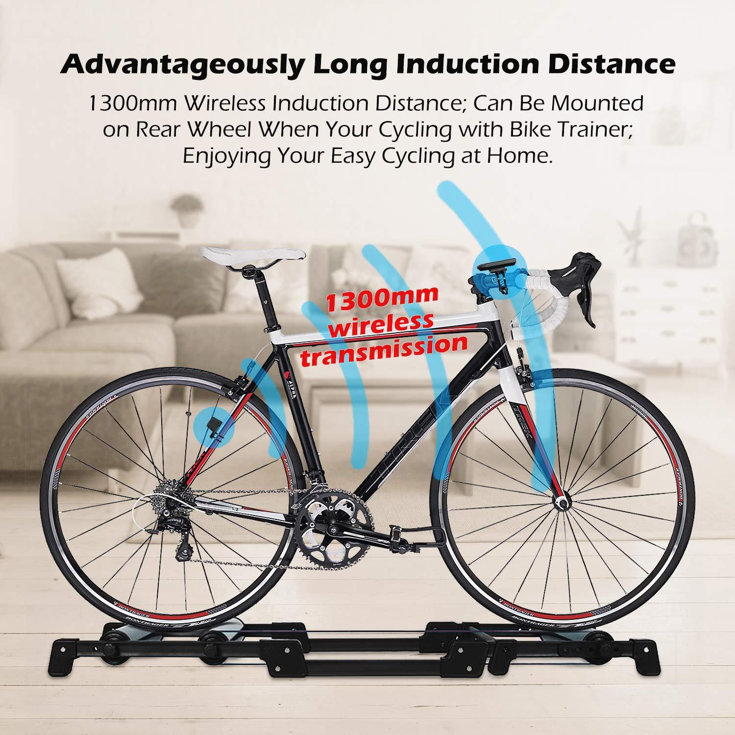 PRUNUS PRUNUS Bike Speedometer and Odometer Wireless Waterproof Bicycle Computer with Touch Sensor Switch, Big Digital LCD Screen, Automatic Wake-up for Outdoor MTB Road Cycling and Fitness