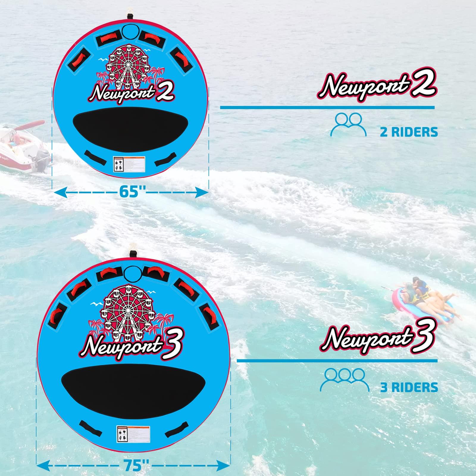 Swonder Swonder Towable Tubes for Boating, 65 & 75 Boat Tubes and Towables - Newport Classic Round Inflatable Tubes for Boats to Pull