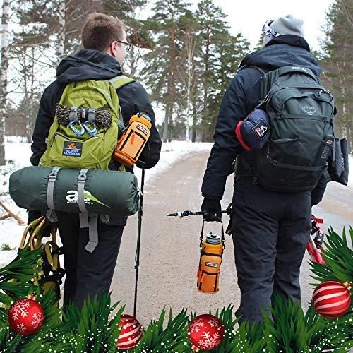 Wild Wolf Outfitters Wild Wolf Outfitters Water Bottle Holder for 64oz Bottles Orange - Carry, Protect and Insulate Your Best Flask with This Carrier w/ 2 Pockets & an Adjustable Padded Shoulder Strap