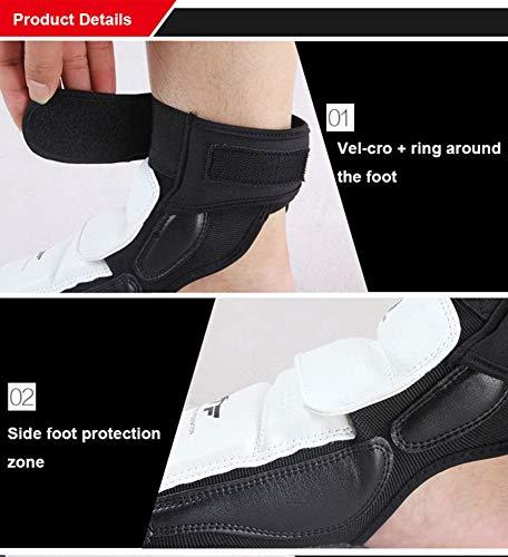 Lorsoul Lorsoul Taekwondo Foot Protector Gear Martial Arts Fight Feet Guard Ankle Support for Men Women Kids Boxing Kicking Punch Bag Sparring Training MMA UFC (XX-Large, White)