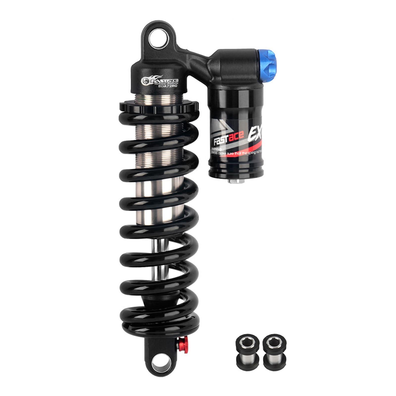 JFOYH JFOYH Adjustable Oil+Coil Spring Rear Shock Suspension, Shock Absorbers For Downhill MTB Bike/E-bike, 200mm X 550lbs - Black