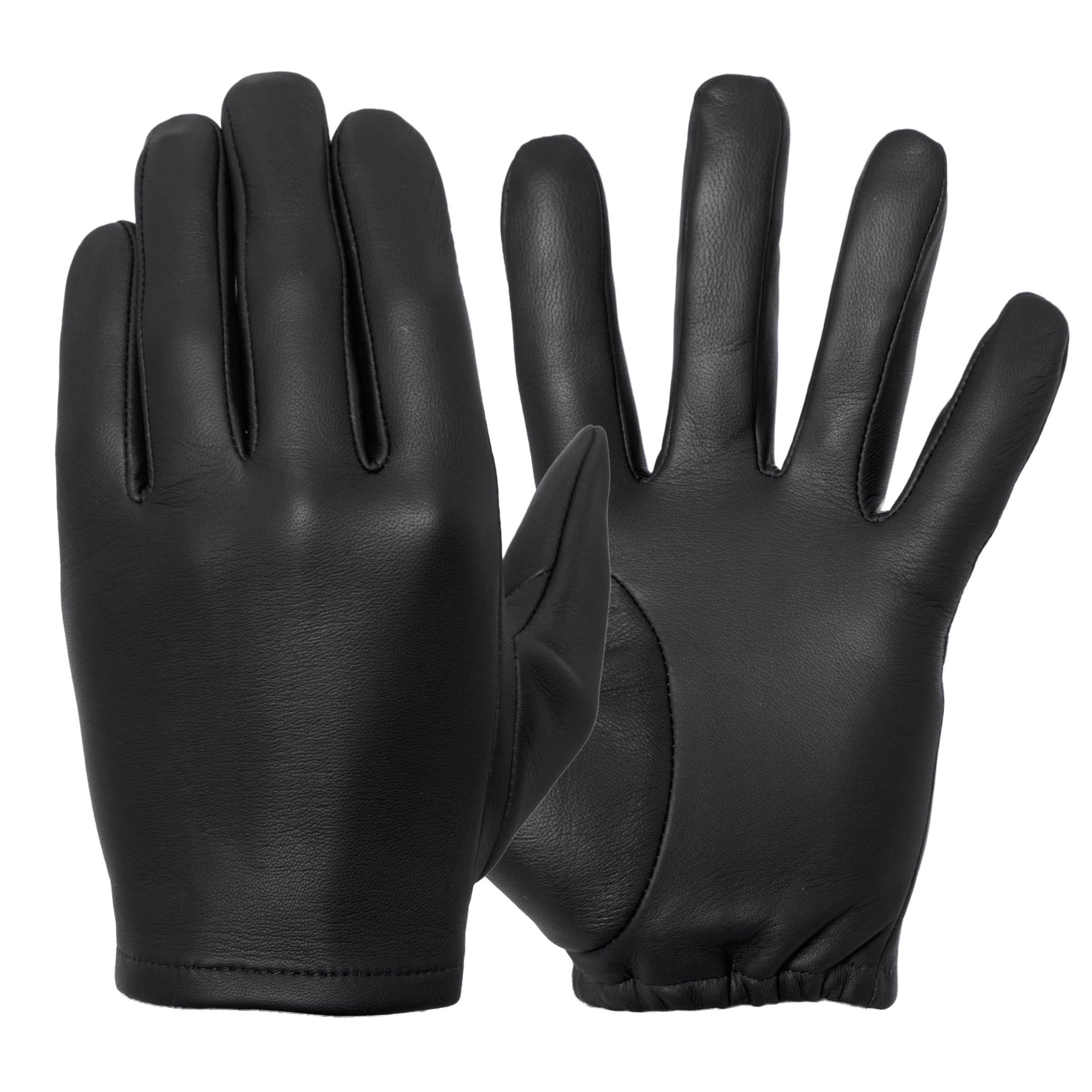 Tough Gloves Tough Gloves Patrol-X Ultra Thin Leather Gloves, TD301 Black Size 12