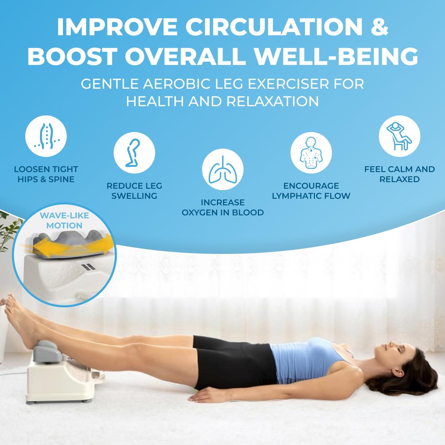 Daiwa Felicity Daiwa Felicity Chi Vitalizer Machine Original - Passive Aerobic Exerciser for Vitality Swing Shaking Exercise - Chi Machine Lymphatic Massager, Comfortable Padded Ankle Cradle for Full Body Relaxation