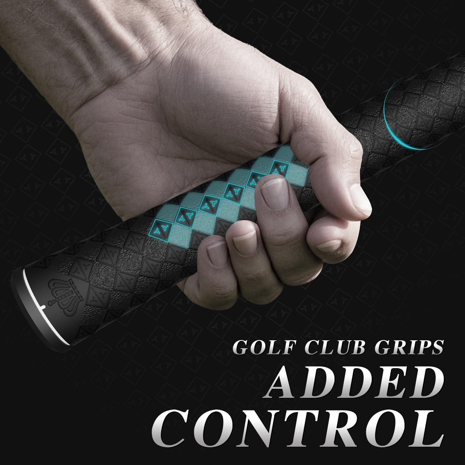 KINGRASP KINGRASPgolf club grips (13 Piece) Set golf club grips | Multi-Compound Rubber Golf Grip Undersize/ Standard / Midsize 10 Colors Optional.