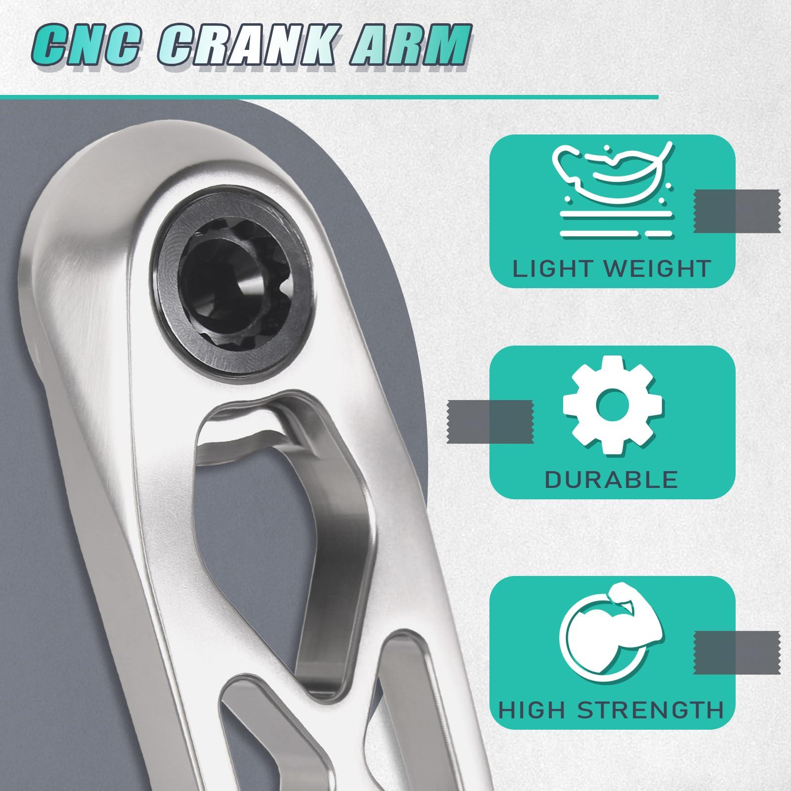 BUCKLOS BUCKLOS MTB Mountain Bike 7075 Aluminum Alloy Crank Arm Set with Bottom Bracket and Bicycle Chainring 32T 34T 36T 38T 6mm Narrow Wide Chainring