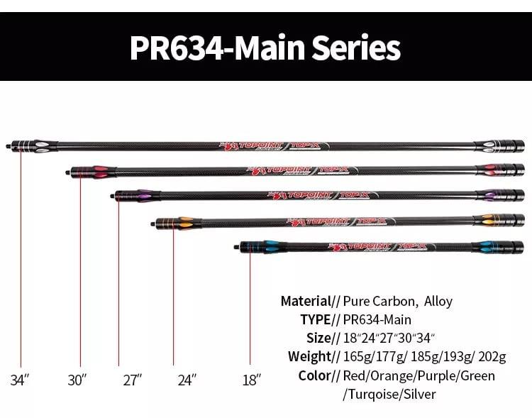 HNZMDY HNZMDY Archery Bow Stabilizer Set 30/10/5 inch Carbon Fiber Bow Stabilzer Shock Absorber Balance Bar Stabilizer System for Recurve Bow and Compound Bow Hunting Shooting (Silver/PR634)