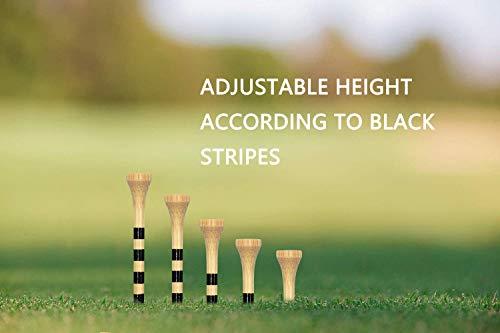 Zivisk Zivisk Wooden Golf Tees 3-1/4 inch 100 Count, 3.25\" Long Golf Wood Bamboo Tees(Natural Color,83mm)