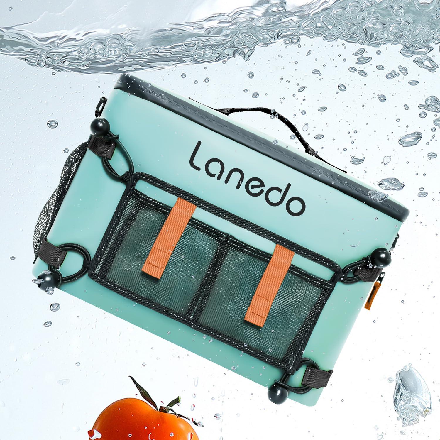 Lanedo Lanedo Deep Freeze Cooler Soft Sided Cooler Bag, 34 Can Collapsible Insulated Ice Chest, Large Leakproof Camping & Travel Cooler for Kayaking & Beach