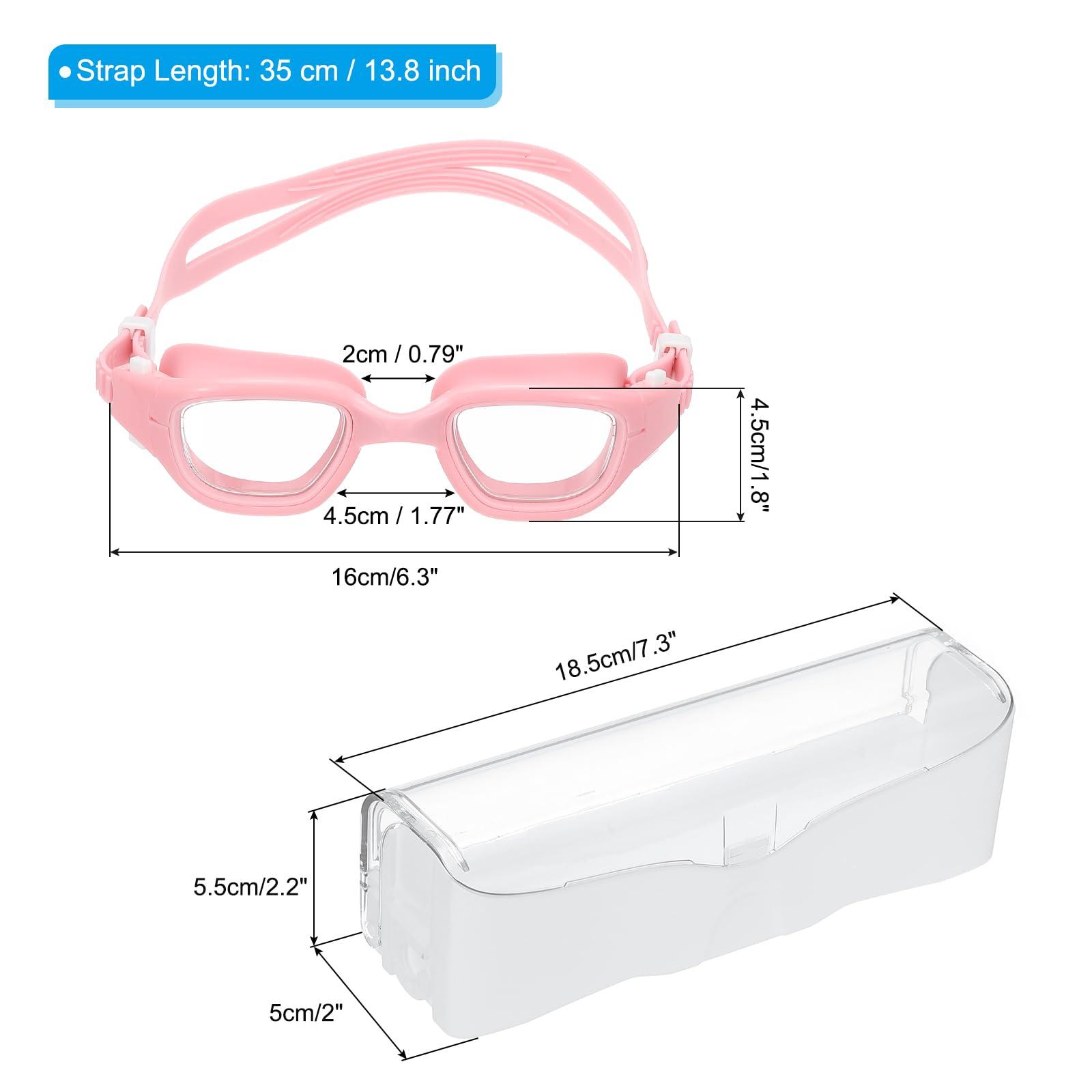 PATIKIL PATIKIL Swim Goggles Unisex, Pool Swimming Goggles Sun Rays Resistance No Leaking with Storage Box for Teenagers, Pink