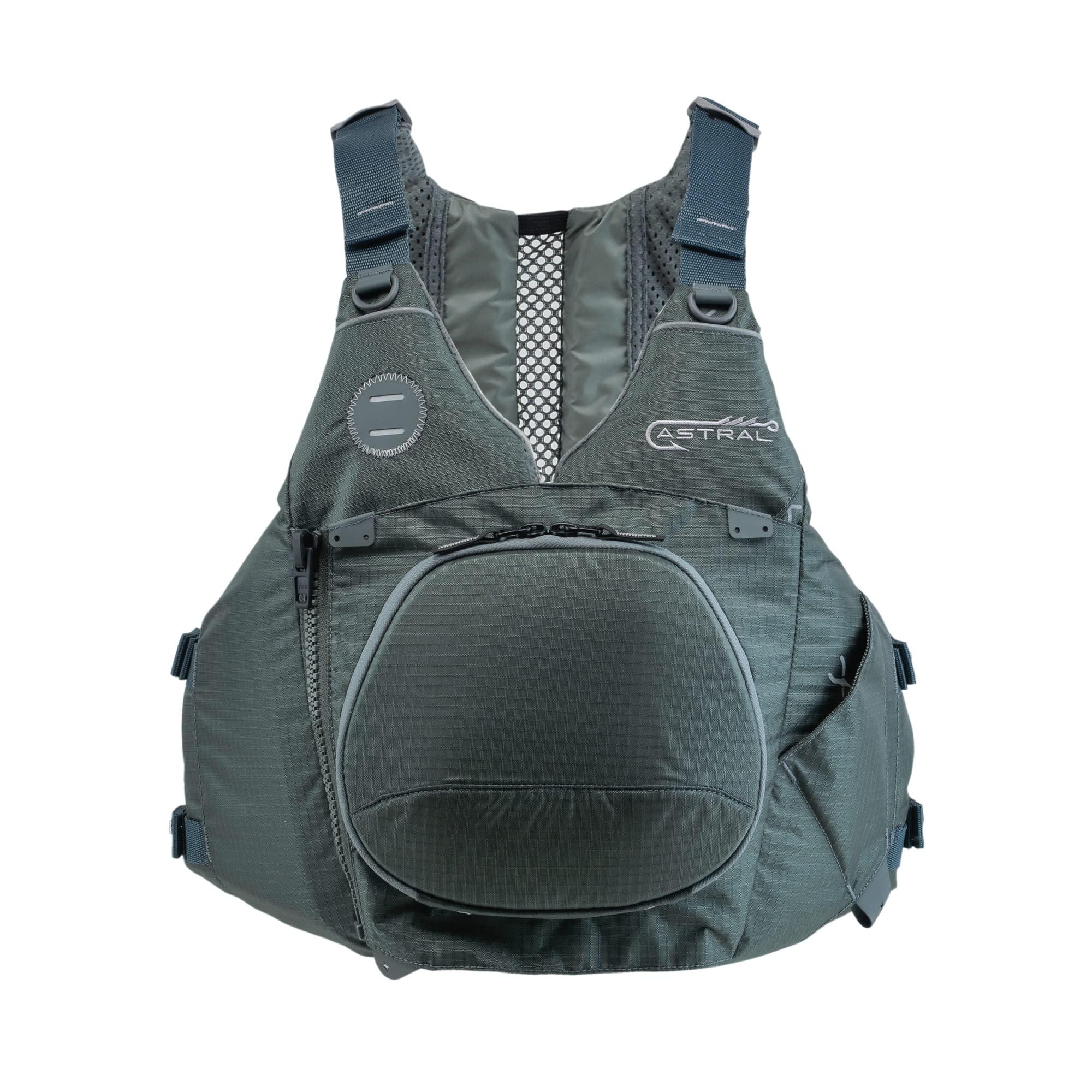Astral Astral, Sturgeon Life Jacket PFD for Kayak Fishing, Recreation and Touring, Pebble Gray, S/M