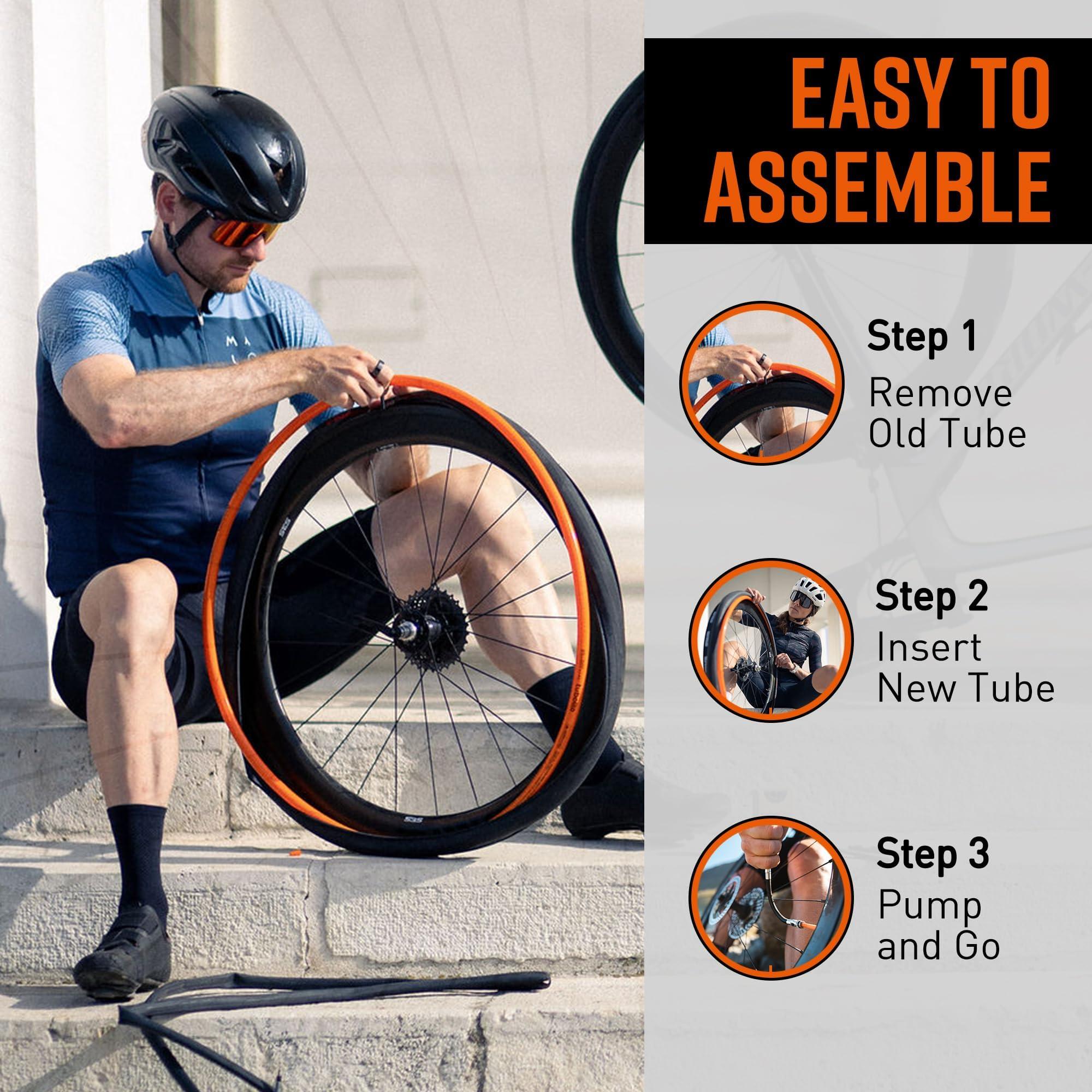 Tubolito Tubolito S-Tubo CX/Gravel-All TPU Inner Tube 700C x 30-47mm, 32-50mm, 60mm Presta Valve | Lightest Bike Tubes Worldwide | Specifically Designed (700c x 32-50mm, 60 mm Black Presta)