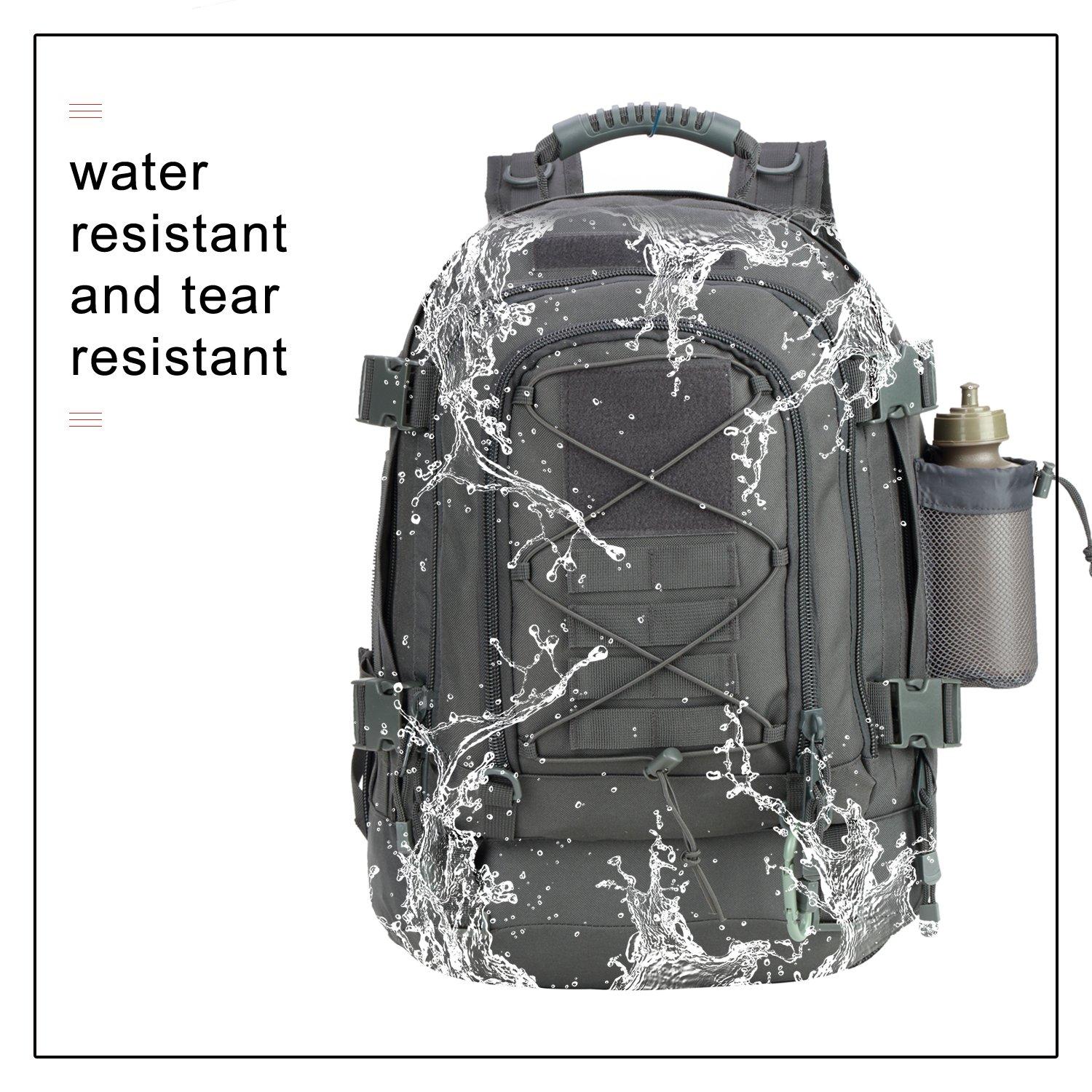 Greencity Greencity 3 Day Tactical Backpack Large Capacity Molle Bag Expandable Hiking Camping HuntingGrey