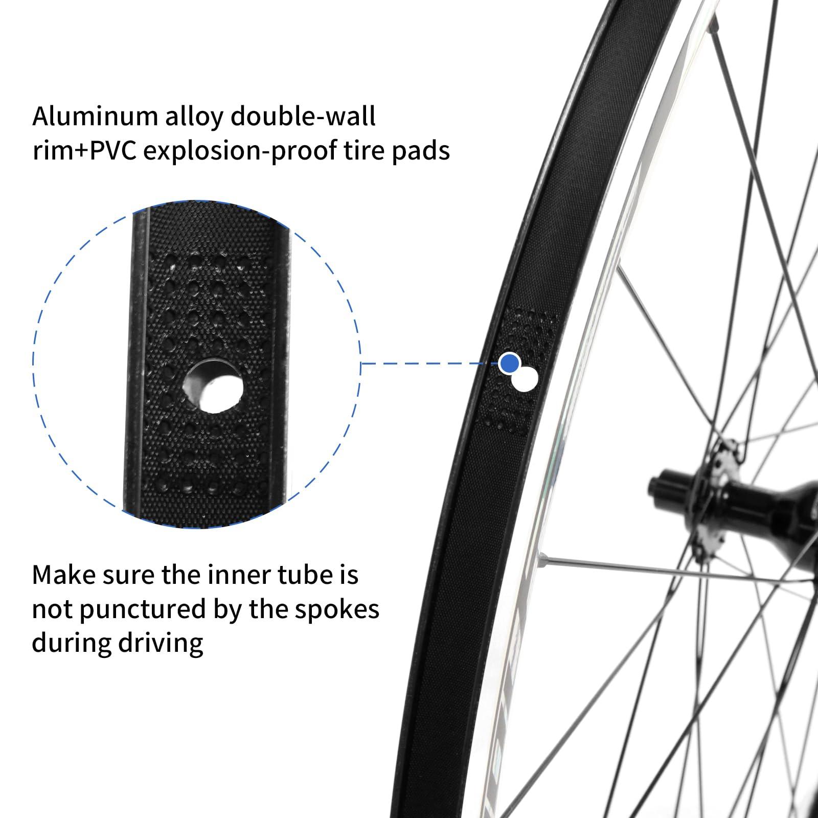 ZTZ ZTZ 700C Road Bike Wheelset, Ultralight Aluminum Alloy 30mm Road Bike Wheel, 20H Front/24H Rear High-Strength Bike Rims, 700c Clincher, Rim Brake, Compatible 8-12 Speed Cassettes (Only Rear Wheel)