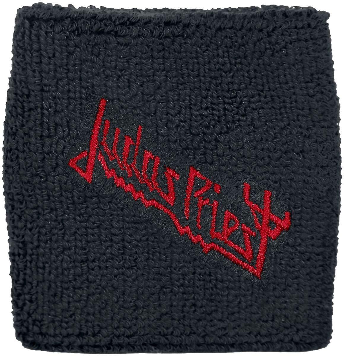 RAZAMATAZ Razamataz Judas Priest Logo Embroidered Wrist Sweatband - Men\'s Heavy Metal Fan Accessory - Red - One Size