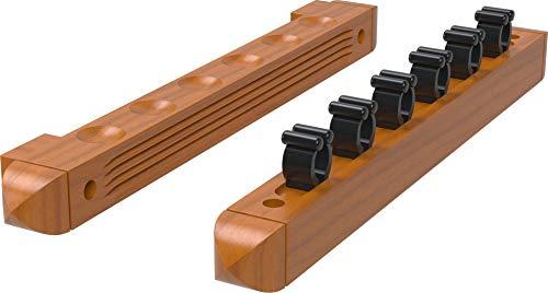 Fat Cat Fat Cat 2-Piece Wall Mounted Hardwood Billiard/Pool Cue Rack, Holds 6 Cues