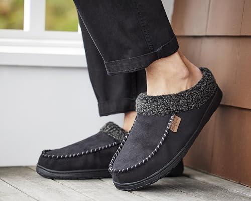 Dearfoams Dearfoams Men's Indoor/Outdoor Breathable Memory Foam Clog Offered in Wide Widths, Chestnut, Medium