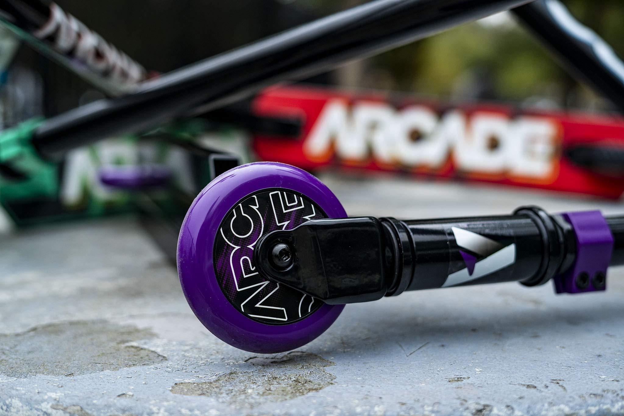 ARCADE ARCADE Rogue BMX Pro Scooter - Skatepark Scooter for Tricks - Scooter Pro Trick Scooters - Beginner Stunt Scooters for Kids & Pre Teens Ages 7 Years & Up - Boys & Girls Colors Monopatin (Purple)