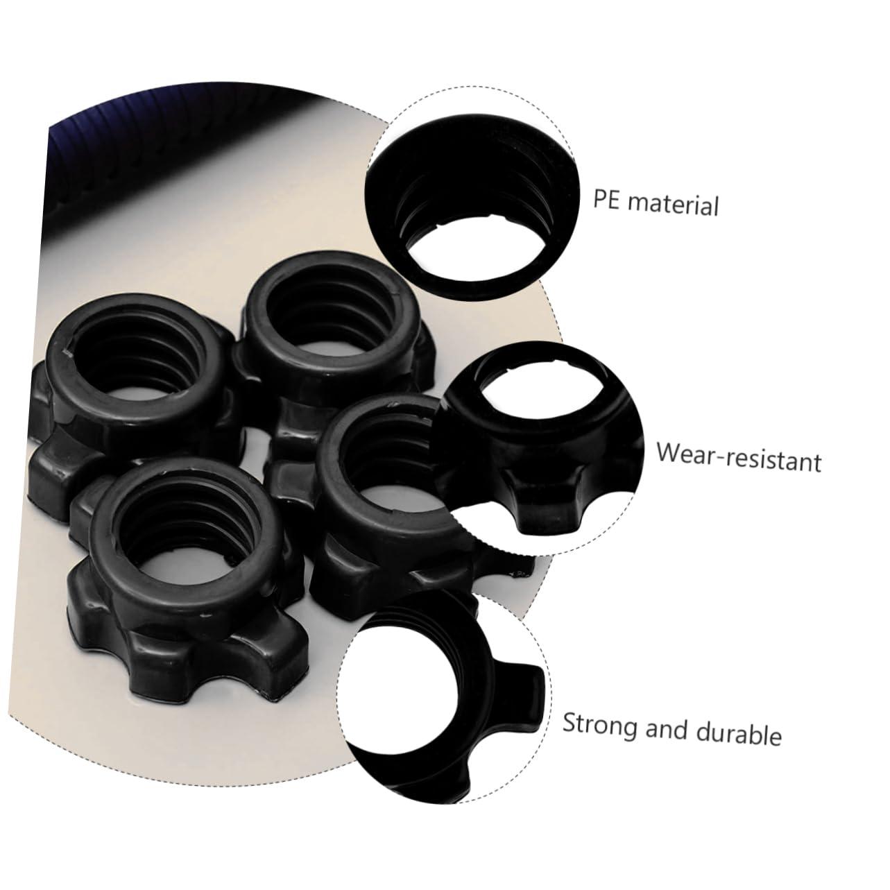 Toddmomy Toddmomy 4 Pcs fitness barbell collar dumbbel non-slip gym machines for home belt ring dumbbell bar screw Lavalier barbell hex nut cap dumbbell hexagon nut dumb bells household