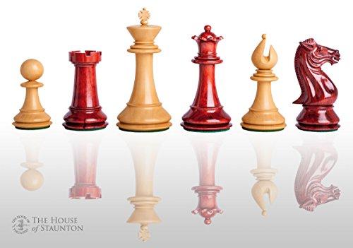 The House of Staunton The House of Staunton - The Isernia Luxury Chess Set - Pieces Only - 4.4" King - Blood Rosewood