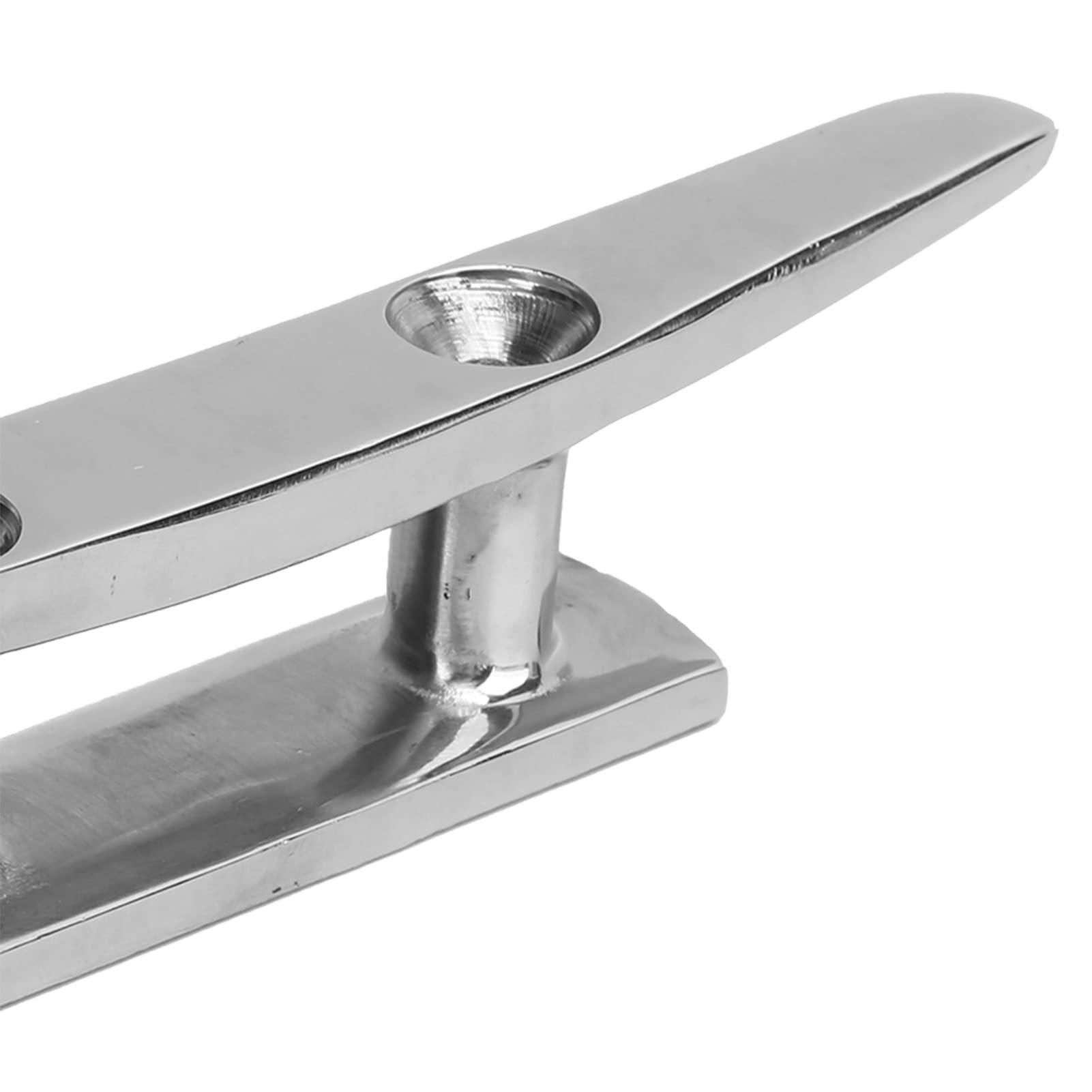 ChengyuWei ChengyuWei 6in Low Flat Dock Cleat 2 Hole Deck Rope Anchor Line Holder Tie Down, Made of 316 Stainless Steel, Highly to, Ideal for Marine Boats, Kayaks, and Docks,