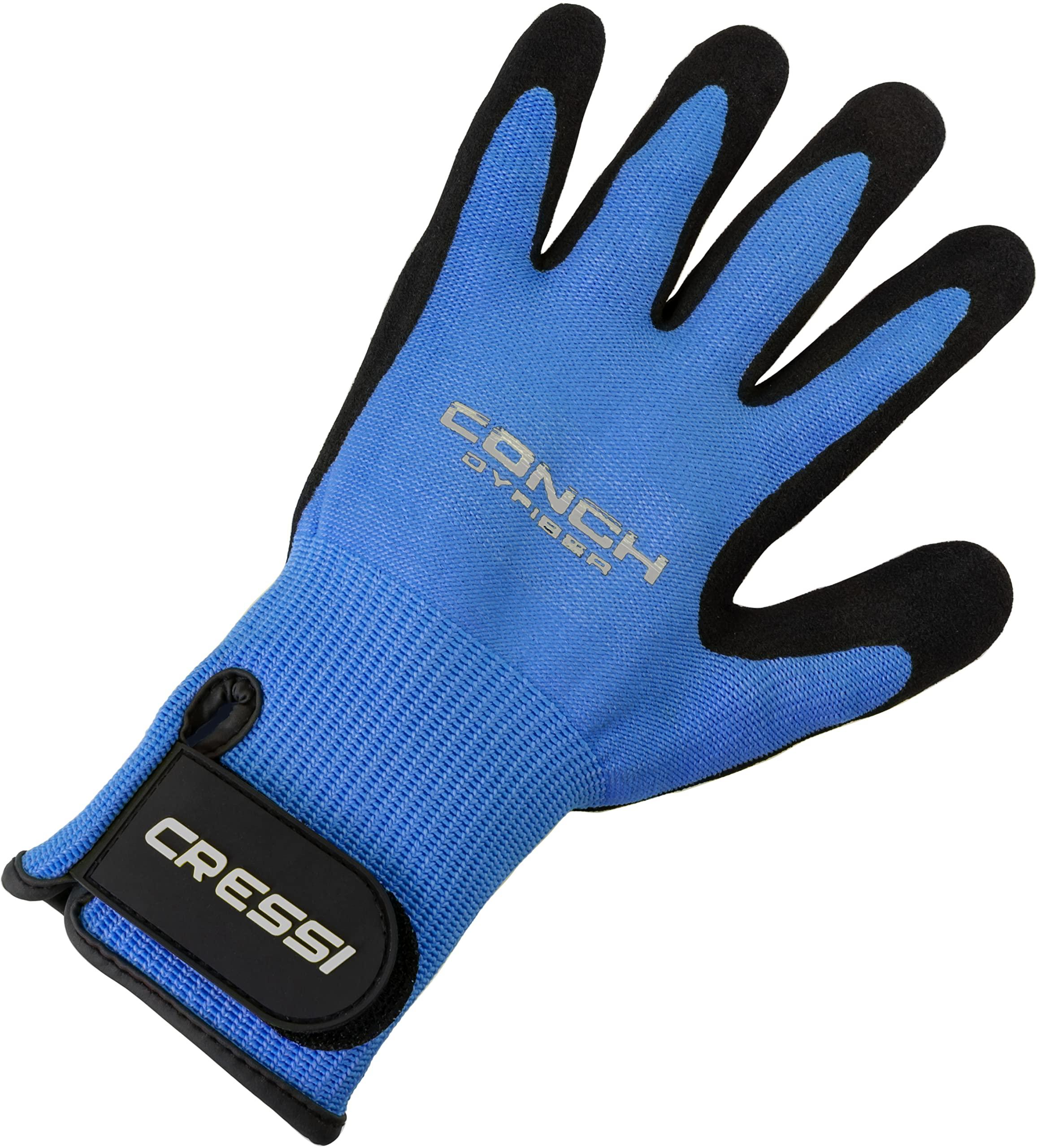 Cressi Cressi Conch Dyfiber Gloves, Blue, M