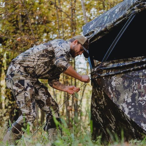 Barronett Blinds Barronett Blinds Wide Side 95, Portable Hunting Blind, Side-by-Side Hub Blind, Huge Interior, Panoramic Shooting Window, 2-Person, Crater Harvest, 75 x 79 x 95, WS95CH