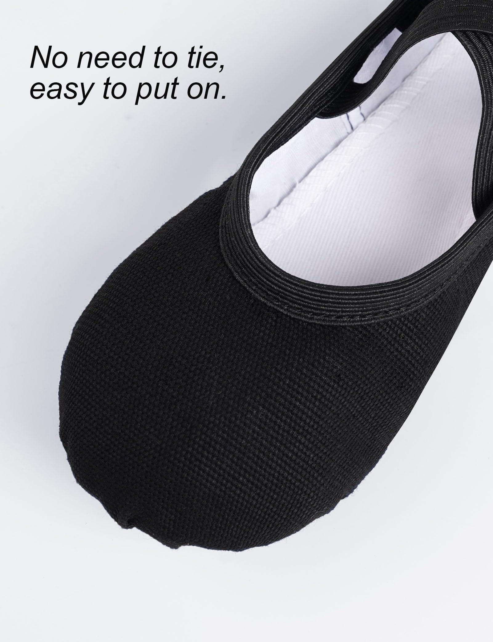 Lovdaswi Canvas Ballet Dance Shoes Men Split Sole Ballet Slippers Black