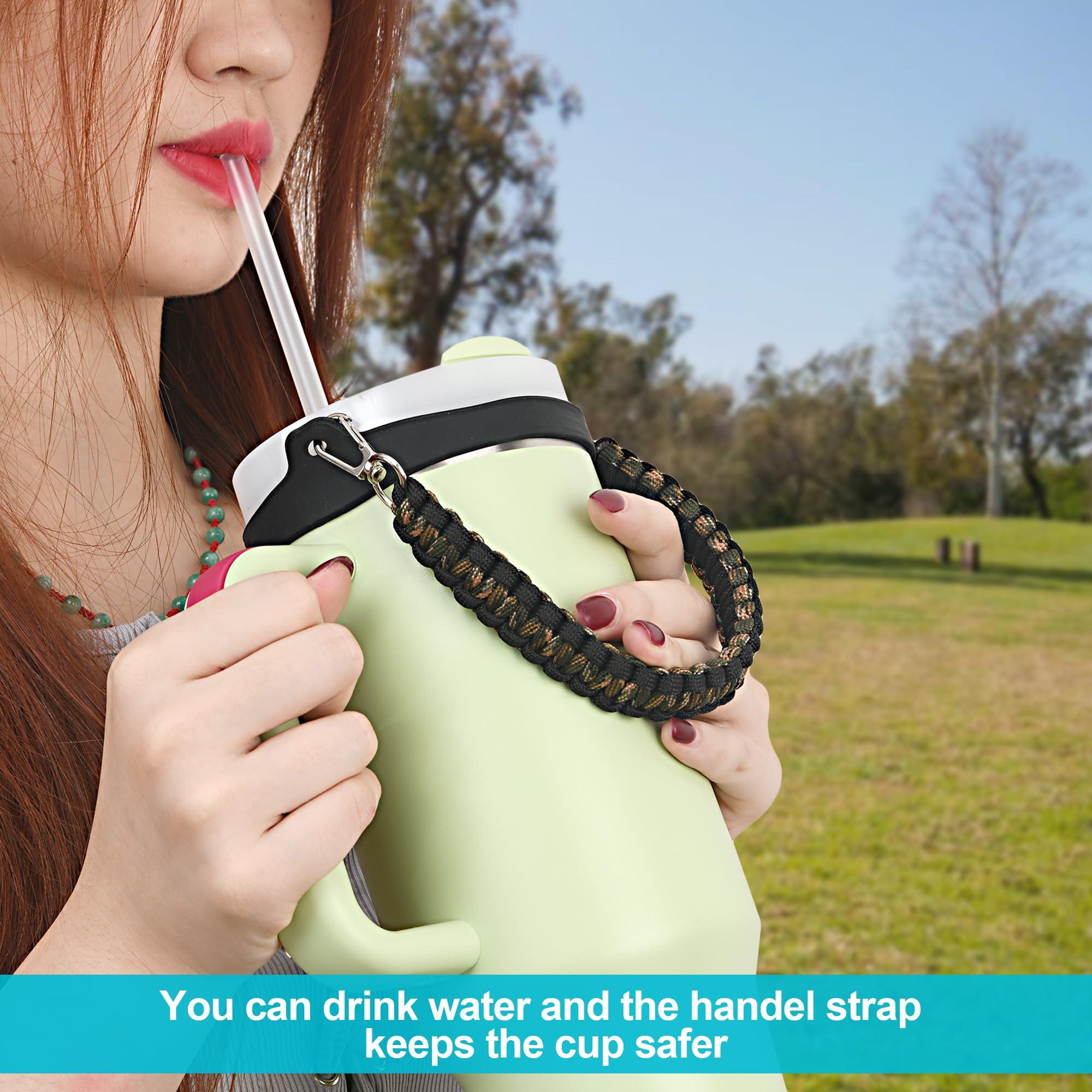 Wongeto Wongeto Water Bottle Handle Strap - Compatible with Stanley Water Bottle - Paracord Handle for Stanley Cup Accessories(Camo)