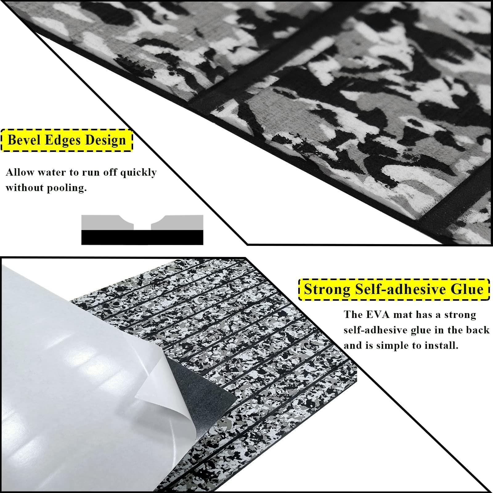 WKXTECZT WKXTECZT Boat Flooring EVA Foam Boat Decking Camo Marine Flooring Self-Adhesive Boat Mat Boat Carpet for Motorboat RV Yacht Kayak Surfboard,240X120CM