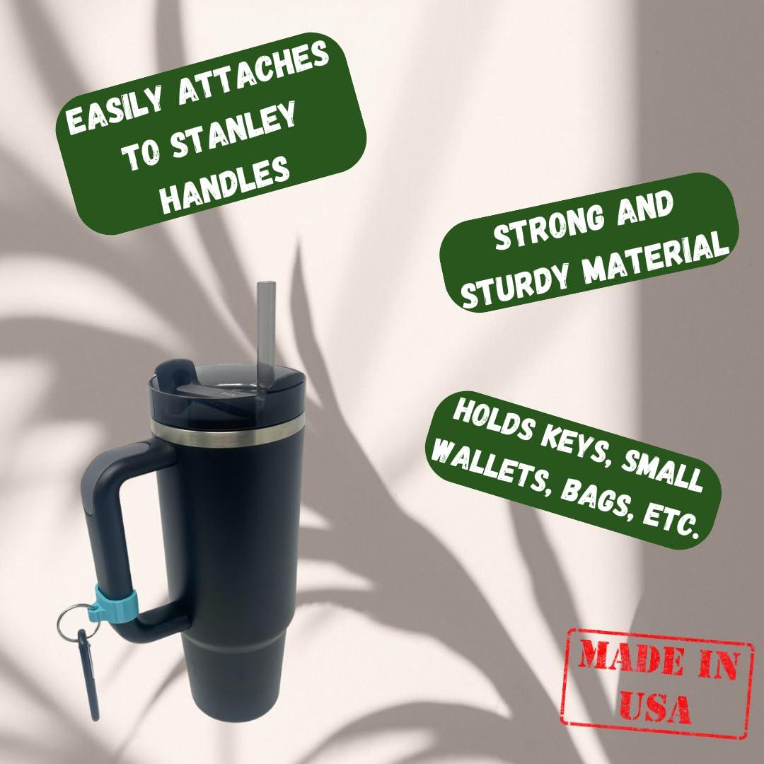 Chatelet Carabiner Clip Attachment Compatible with Stanley H2.0 40 oz Tumblers | Carabiner & Keychain Attachment for Holding Keys, Wallets, or Other Accessories | Made in USA (Teal)