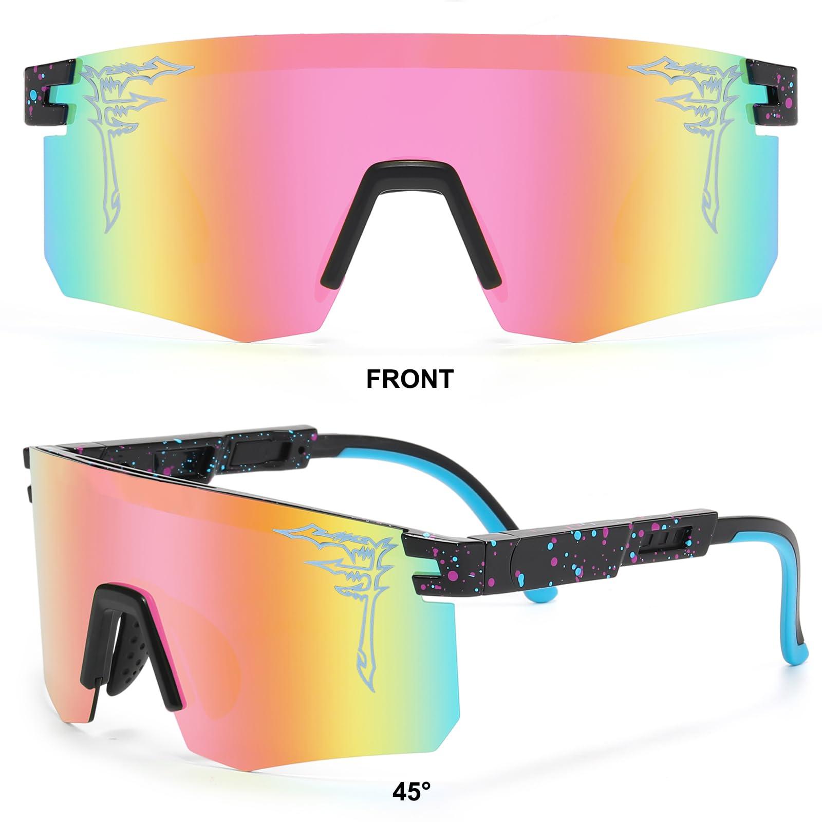 FIXEROS FIXEROS Polarized Youth Baseball Sunglasses for Age 8-16 Boys Girls UV400 Men Women Cycling Eyewear Kids Sports Outdoor Sun Glasses-FAY4