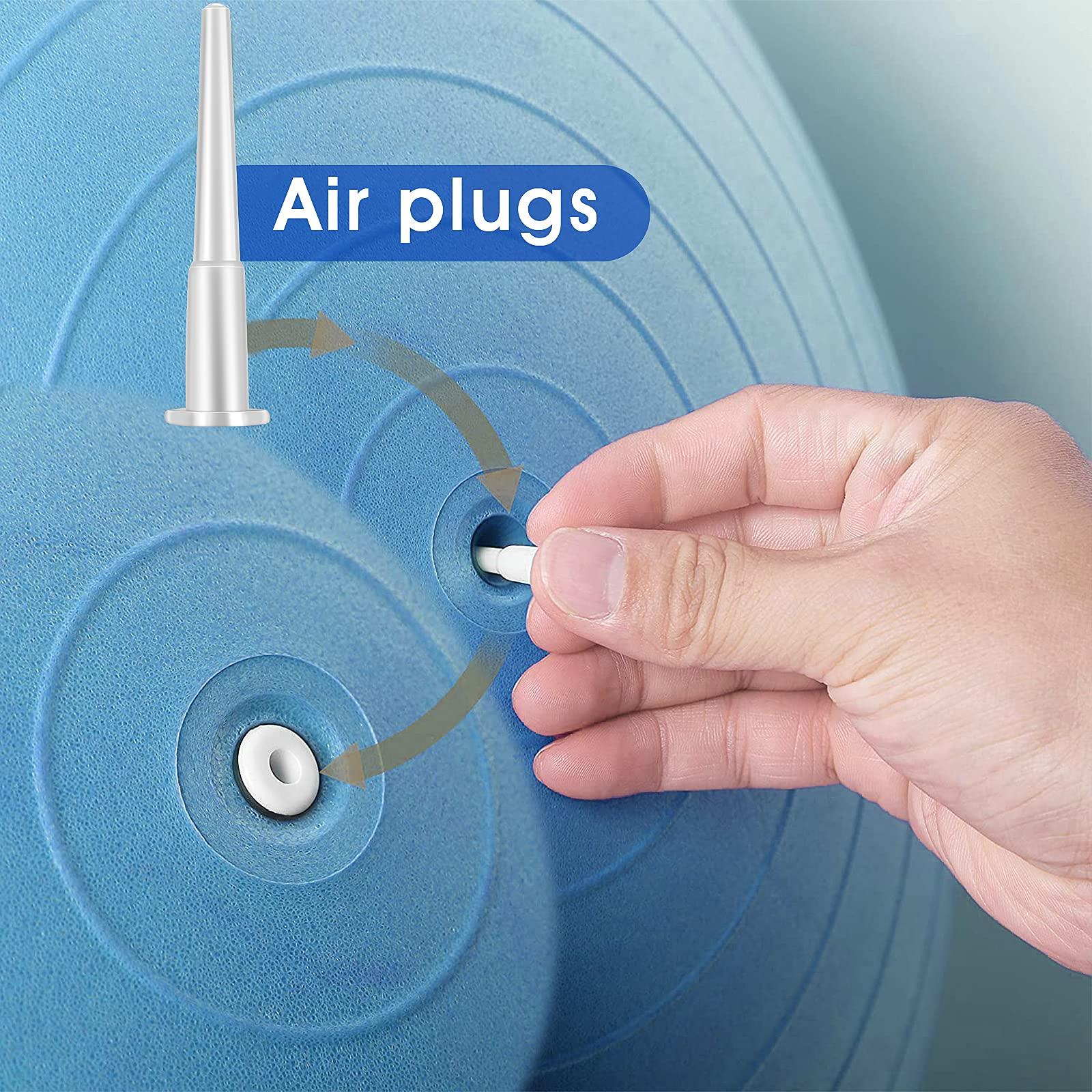 Aster Aster Yoga Ball Plug Fitness Exercise Ball Air Stopper Plug Pin Adapter Kit, Exercise Ball Plug Replacement Kit, 6 Pieces (Large)