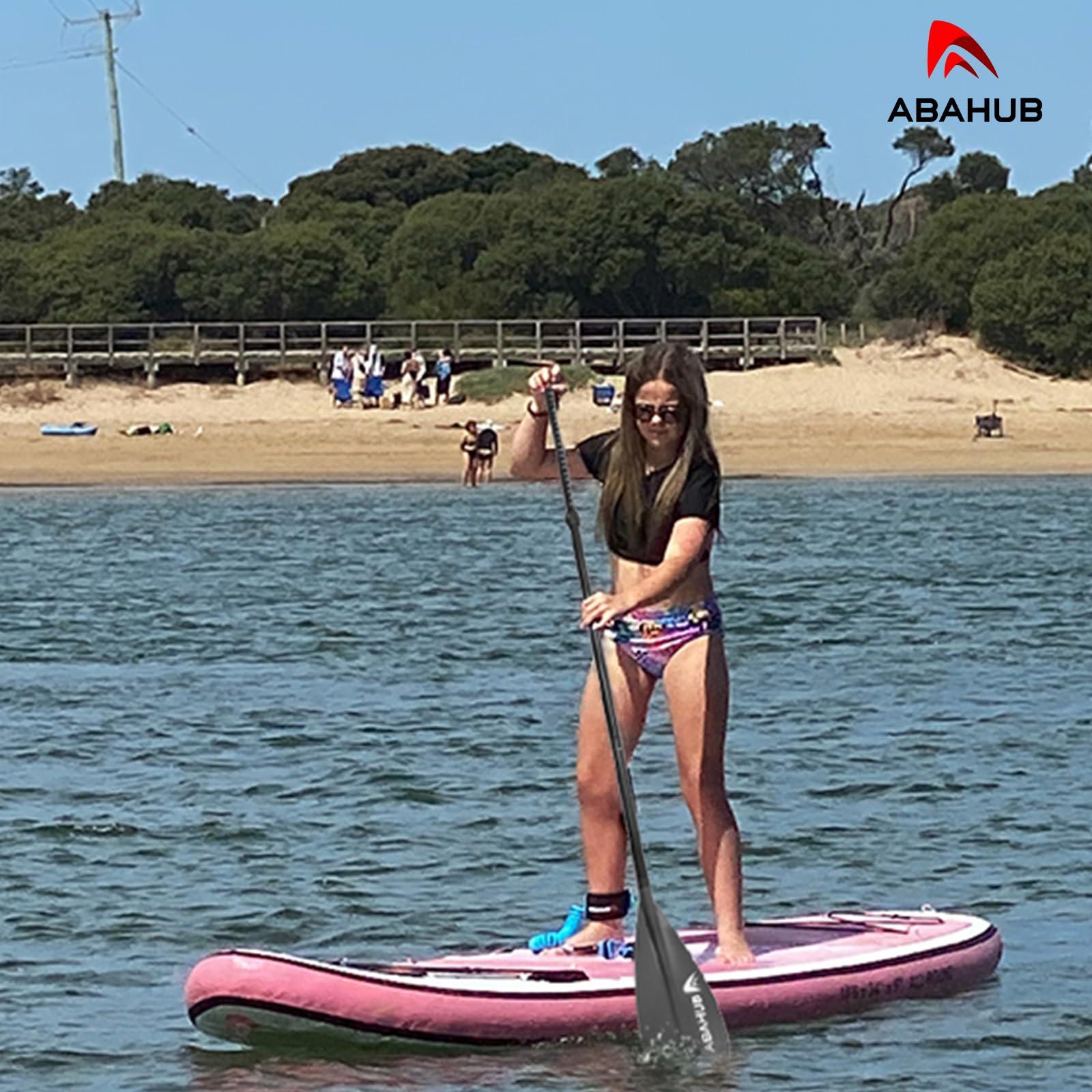 Abahub Abahub Kids SUP Paddle - 3 Piece Adjustable Stand Up Paddle Board Paddles 55" - 70",Durable, Lightweight & Floating Paddleboard Oar,Gray