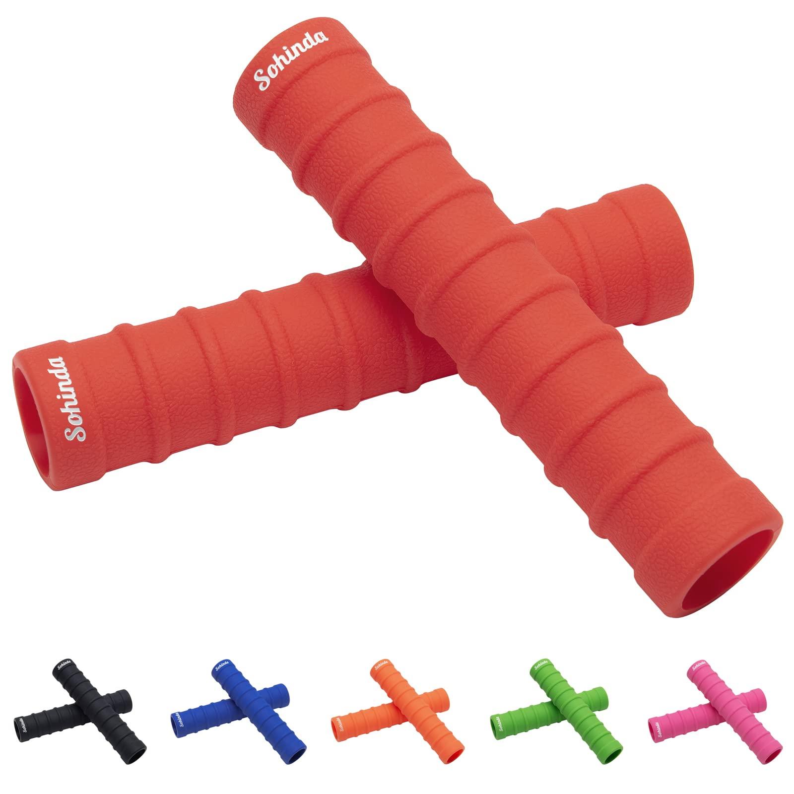 Sohinda Sohinda Kayak Paddle Grips, Kayaking Accessories No-Slip Grips for Kayak Paddles, Blister Prevention Silicone Paddle Grips, Kayak Accessories for 30mm/1.18 inches Diameter Take-Apart Paddles(Red)