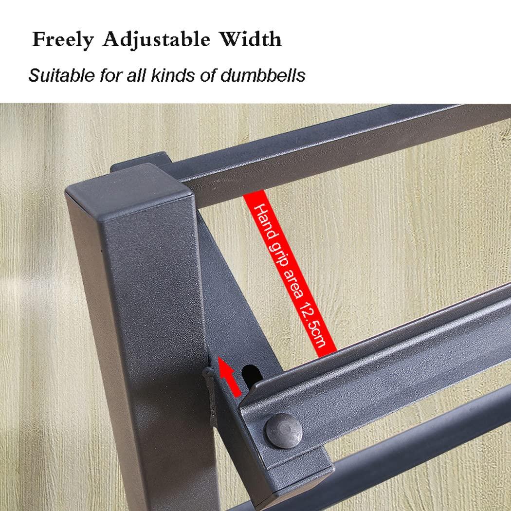 LANGWEI Home Gym Storage Rack, Multifunctional Adjustable Dumbbell Rack, Weight Rack for Dumbbells Kettlebells Weight Bar and Plates Fitness Equipment(Dumbbell Stand Only)