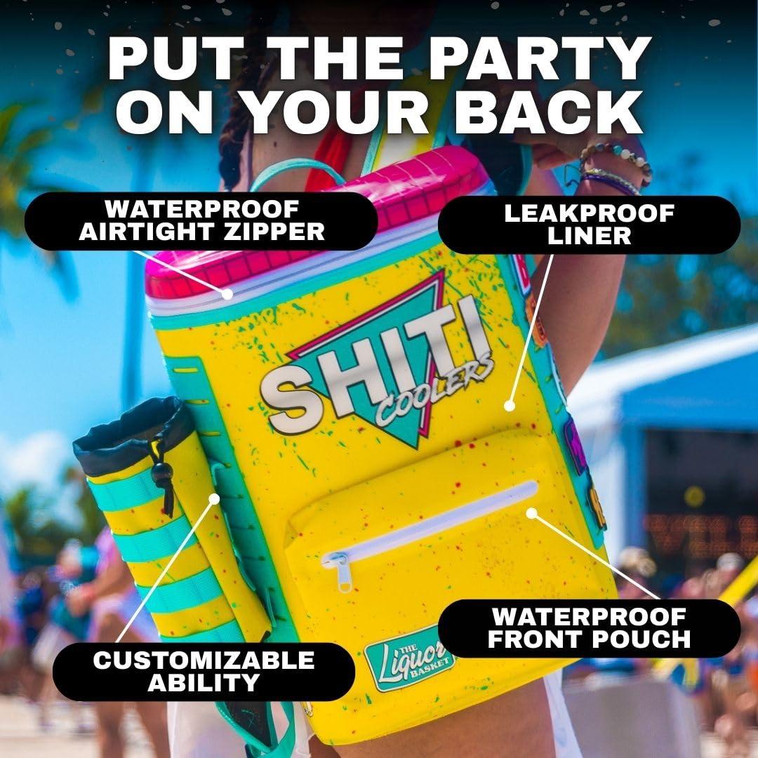 SHITI SHITI Coolers Cooler for Camping, Travel, Beach, Soft Lunch Box for Food, Drinks & Ice, Portable, Waterproof 24 Hr Insulated Bag with Shoulder Straps, Customizable (The Basket, 15 Can Cooler)