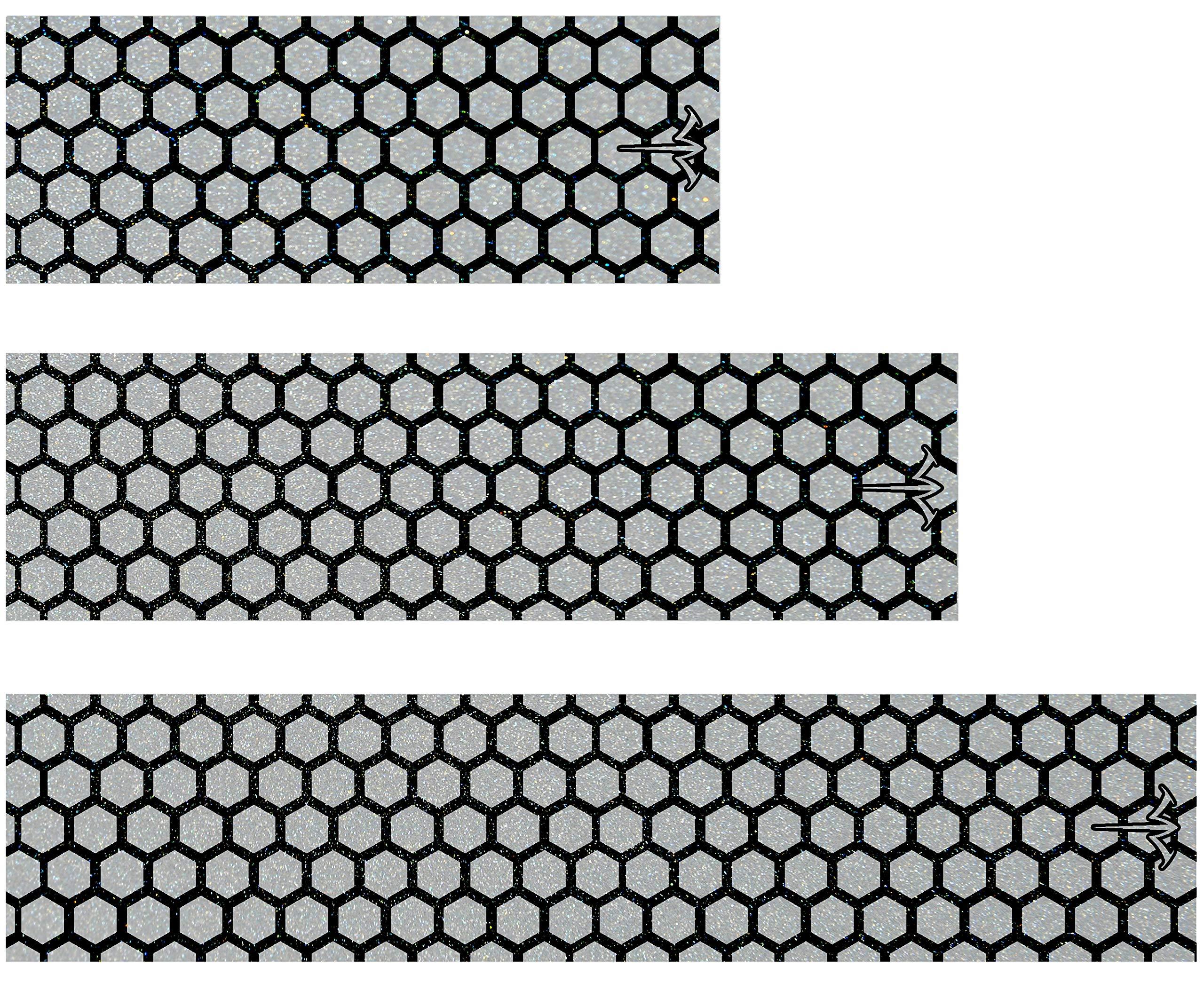 White Water Archery White Water Archery Black Reflective Open Honeycomb Arrow Wraps 15 Pc Pack Choose Length Width (4, 1.4)