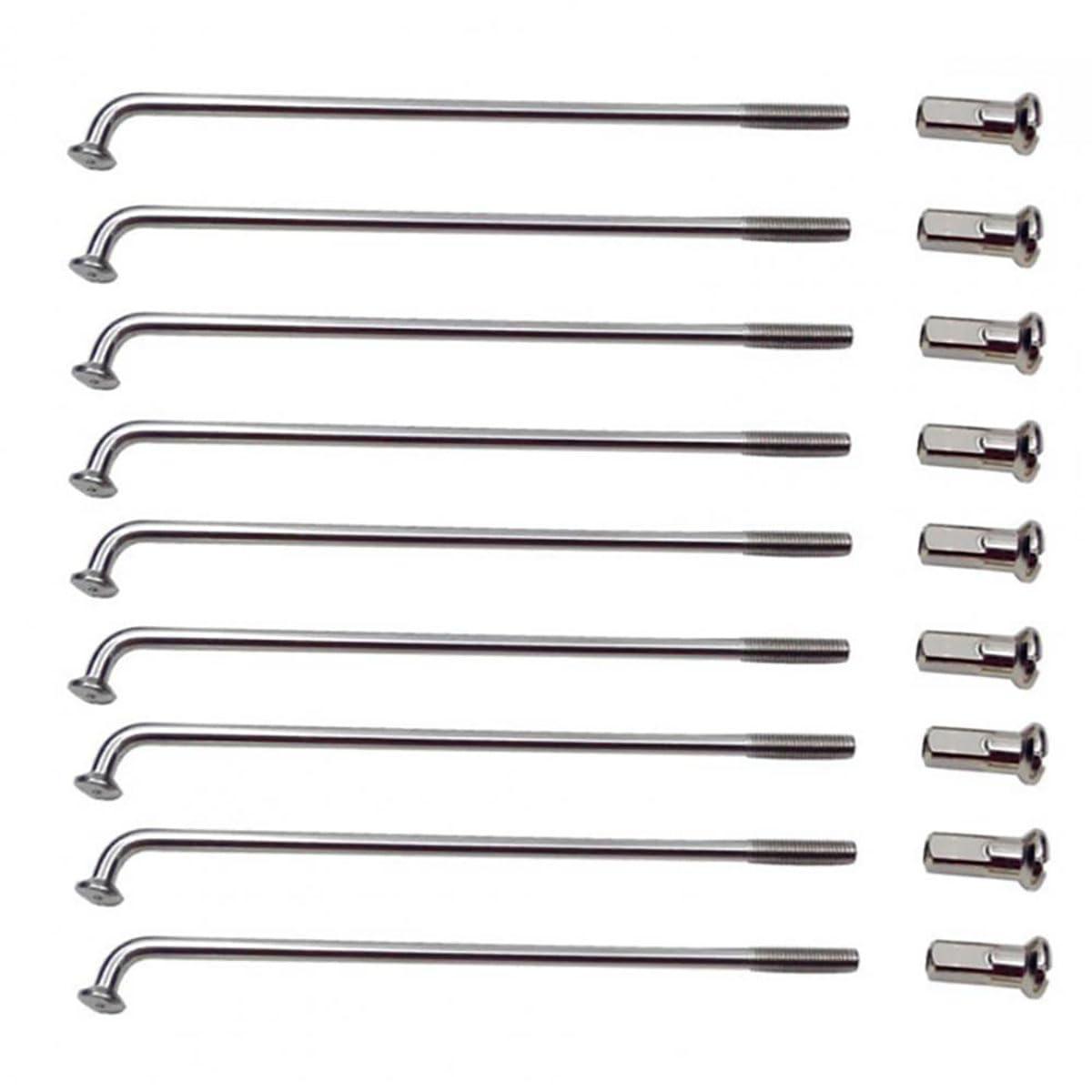 QHQKR QHQKR 10G Electric Bike Spokes 3.0 mm Diameter Silver Steel Motorcycle Wheel Tire Spokes with Nipples and Wrench 55-305mm J Bend Bicycle Spoke for E-Bike Motorcycle (267mm 40pcs with spoke wrench)