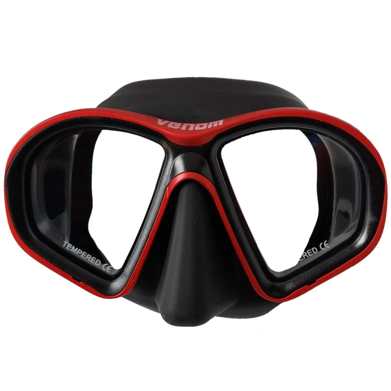SpearPro SpearPro Venom Low Volume Dive Mask Frediving/Spearfishing/Scuba/Snorkeling (Red)