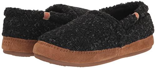 Acorn Acorn Women's House Slippers, Recycled-Black, 8-9