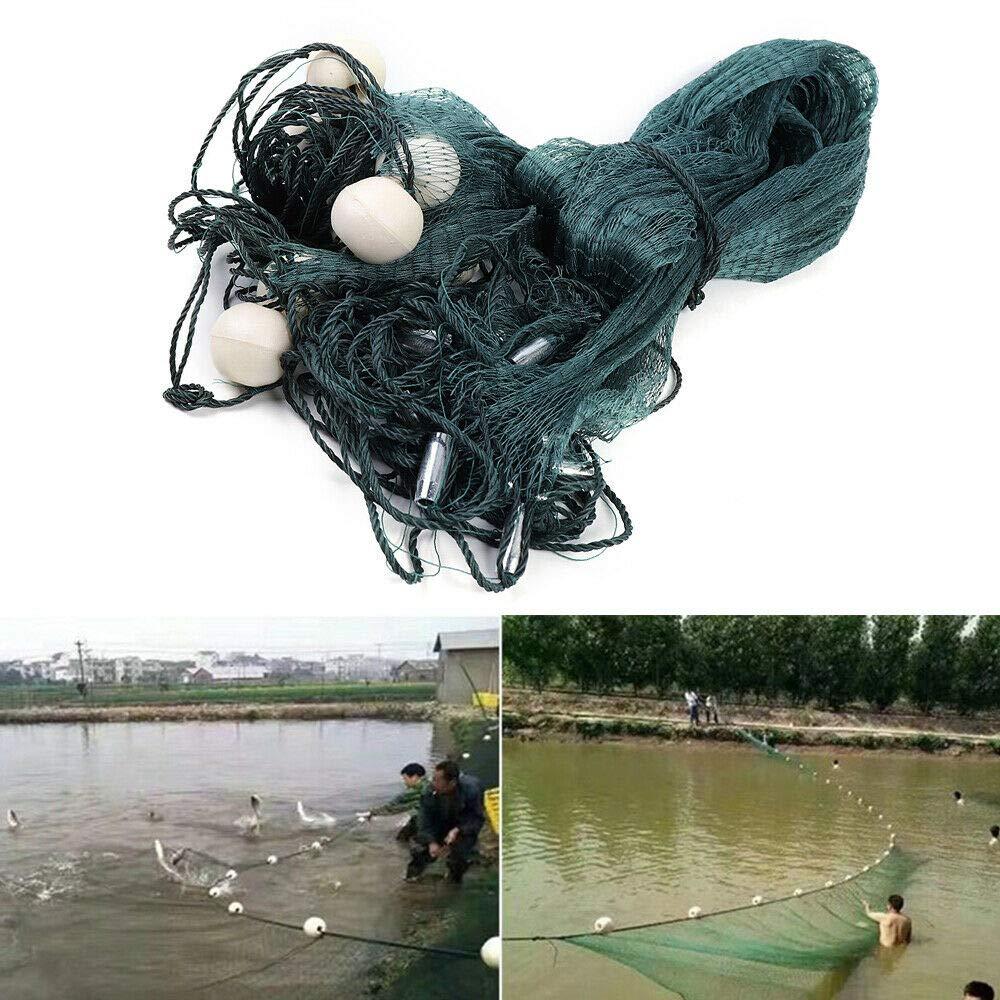Gdrasuya10 65Ft Fishing Drag Net Beach Seine Bait Seine Nylon Mesh Fish Net Hand Made Net for Fishing 3 * 20M